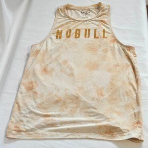 NOBULL Women's High-Neck Tank - Vanilla & Vintage Yellow Tie-Dye - Size XS